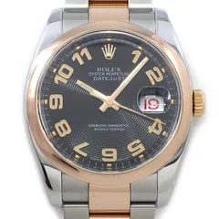 ロレックス Rolex 腕時計 デイトジャスト 116201 M番 2007-2008年製 ブラック コンセントリック文字盤 ルーレット刻印 赤デイト 夜光針/インデックス エバーローズゴールド SS 自動巻き 【箱・保付き】 【中古】のサムネイル