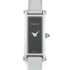 グッチ GUCCI 腕時計 ブレスウォッチ 1500L ホースビット レクタンギュラー ブラック文字盤 SS クオーツアナログ 【中古】のサムネイル