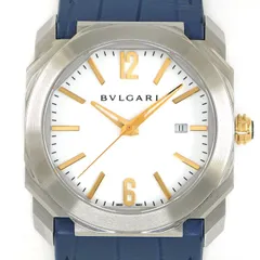 ブルガリ BVLGARI 腕時計 オクト BGO41S/BGO41WSLD デイト 裏スケ ピンクゴールドインデックス/針 オクタゴナルケース ホワイト文字盤 SS ブルー アリゲーターレザーベルト 自動巻き 【中古】のサムネイル