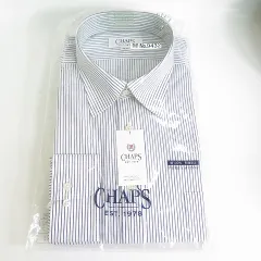 チャップス CHAPS コットンシャツ 長袖 形態安定 43-78 ストライプ ホワイト/ブルー 2sa7320のサムネイル