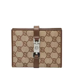 グッチ GGキャンバス ジャッキー - 手帳カバー 031 2888 ベージュ ブラウン キャンバス レザー レディース GUCCI【1-0246136】のサムネイル