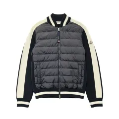 MONCLER(モンクレール) ミッドナイトブルー ダウン ニット ジップアップ メンズ ジャケット 100のサムネイル