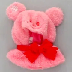 【中古】ぬいぐるみマスコット衣装・アクセサリー レッド 「UniBEARsity(ユニベアシティ) ぬいぐるみキーチェーン専用 シークレットコスチューム ミッキー ポンチョ 雪だるま」のサムネイル
