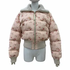 美品☆LOUIS VUITTON ルイヴィトン 24SS フローラルプリント 裏地モノグラム LVレザーパッチ ダウンジャケット ピンク系 34 正規品のサムネイル