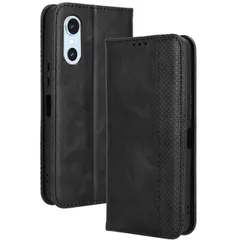 arrows We3 ケース 手帳 F-52G チェック柄 合革 レトロ 手帳 ケース 【Color】ブラックのサムネイル