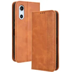 arrows We3 ケース 手帳 F-52G チェック柄 合革 レトロ 手帳 ケース 【Color】キャメルのサムネイル