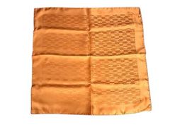 HERMES エルメス スカーフ グランH オレンジ系 シルク100% ユニ