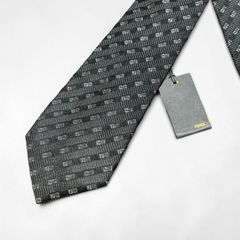新品タグ付 フェンディ FENDI ネクタイ 最高級シルク100% ズッカ柄 黒