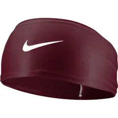 NIKE ナイキ Dri-Fit フューリー ワイドヘッドバンド BN3054 656 ダークチームレッド/ホワイト/ホワイト エンジ ヘアアクセサリー ヘアバンド ターバン おしゃれのサムネイル