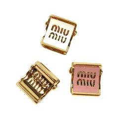 MIUMIU ミュウミュウ ヘアクリップ3セット ピンク×ホワイト×ゴールド 管理番号：11478のサムネイル