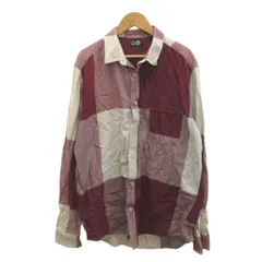 チープマンデー CHEAP MONDAY シャツ M ワインレッド チェック柄 長袖 胸ポケット /KK ■GY99のサムネイル