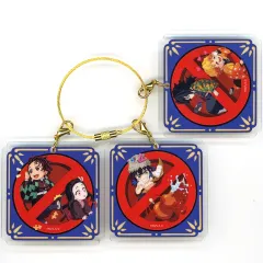 【中古】キーホルダー マナー講座イラスト トリプルチャーム 「劇場版 鬼滅の刃 無限城編 第一章 猗窩座再来」 劇場グッズ