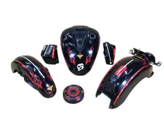 DS11　ドラッグスター1100　クラシック　VP13J　外装セット　タンク　フロント　リア　サイド　エアクリーナーカバー（中古）2891-Z4882のサムネイル