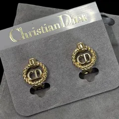 美品 Christian Dior クリスチャンディオール イヤリング CDロゴ ゴールド クリップ アクセサリー ヴィンテージ ジュエリー 保存袋付きのサムネイル