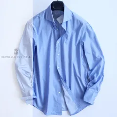 dt628/S/BRUNELLO CUCINELLI/ブルネロクチネリ/クチネリ流美学は着るほどに伝わる上質/コットンドレスシャツ/メンズのサムネイル