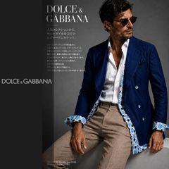 DOLCE&GABBANAレイヤードドッキングジャケット50ドルチェガッバーナ麻