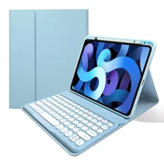 Xiaomi Pad 6 キーボードケース 丸型キー 可愛い Xiaomi Pad6 ケース キーボード キャンディーカラー レデイース Android タブレット シャオミ Pad 6 マグネット 分離式 カラーキーボード,ブルーのサムネイル