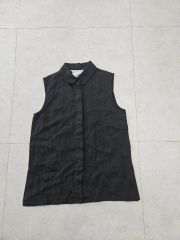 美品】マーガレットハウエル ノースリーブレギュラーカラーシャツ 麻 