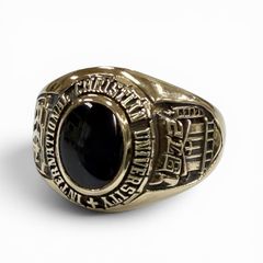 極美品▼ナカガワ ジョンロバーツ INTERNATIONAL CHRISTIAN UNIVERSTY 国際基督教大学(ICU) 10K 1972年 カレッジリング JP15号 重量6.54g 同志社大学 カレッジリング 10K NAKAGAWA JOHN ROBERTS - メルカリ