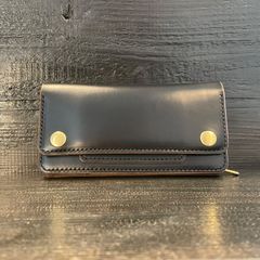 総手縫い 新喜皮革 コードバン オリジナル トラッカーウォレット