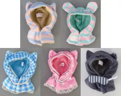 【中古】ぬいぐるみマスコット衣装・アクセサリー 全5種セット 「ねこさんたちのケープ 今夜はパジャマパーティー!」のサムネイル