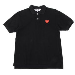 PLAY COMME des GARÇONS ブラックポロシャツ XL - メルカリ