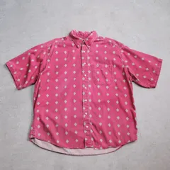 【Wool rich】90s 総柄半袖シャツ／ネイティブ調 小紋柄「XL」のサムネイル