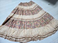 極美品✨ マッキントッシュ リネン混フラワープリントティアード