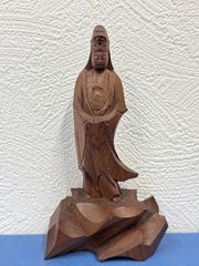 一位一刀彫 観音様 飛騨高山 高級木 民藝 仏像 - メルカリ