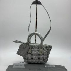 未使用 バレンシアガ ジグザッガー かごバッグ 2way ハンドバッグ 