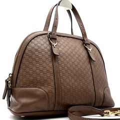 美品 グッチ ミニボストン ショルダーバッグ 2way ゴールド金具 レザー