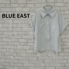 BLUE EAST ストライプ柄 半袖シャツ ブラウス ブルーイーストのサムネイル