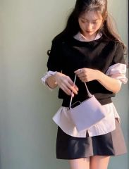 試着のみ】シールームリン セーラーcollarショートベスト ブラック