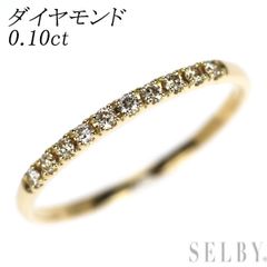 サマンサティアラ K10PG ダイヤモンド ハーフエタニティリング D:0.07
