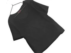 yoshie inaba ヨシエイナバ 半袖 Vネック カットソー sizeS/黒 ■◆ レディースのサムネイル