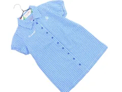 le coq sportif ルコックスポルティフ GOLF 半袖 チェック シャツ sizeM/青 ■◆ レディースのサムネイル