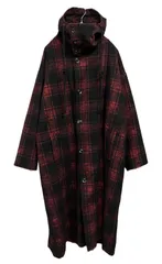Yohji Yamamoto Y's｜ヨウジヤマモト ワイズ チェック ウール リバーシブルロングコート YX-C04-802のサムネイル