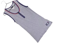 TOMMY HILFIGER トミーヒルフィガー ボーダー タンクトップ sizeM/紺 ■◆ レディースのサムネイル