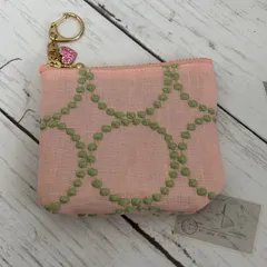 ハンドメイド　ミナペルホネン　タンバリン　ピンクのミニポーチのサムネイル