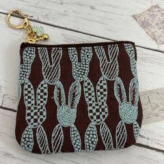 ハンドメイド ミナペルホネン pomppiaブラウンのミニポーチ - メルカリ