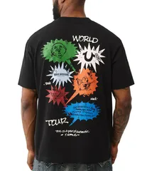 トゥルーレリジョン メンズ トップス シャツ Tシャツ True Religion Speech Bubble Short Sleeve TShirt Jet Black ブラック