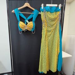 Naomi】フラメンコ衣装 ツーピース ブラウス フリル ファルダ レース