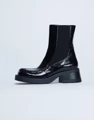 トップショップ レディース シューズ ブーツ・レインブーツ チェルシーブーツ チェルシー ブーツ Topshop Narla square toe chelsea boots Black ブラックのサムネイル