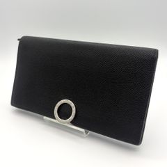 ブルガリ 長財布 サークルロゴ シルバー金具 ビーゼロワン レザー