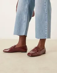 エイソス レディース シューズ スリッポン・ローファー ローファー ASOS DESIGN Malta loafers Burgundy バーガンディのサムネイル