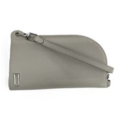 DELVAUX デルヴォー ヴァガボンド フォン ポーチ ショルダーバッグ レディース レザー グレー 中古
