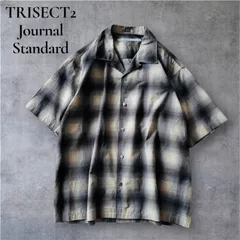 TRISECT2 Journal Standard  ジャーナルスタンダード 半袖  オンブレチェックシャツ オープンカラーシャツ L コットン100%のサムネイル