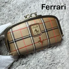 Ferrari フェラーリ がま口化粧ポーチ ミラー付き 小物入れのサムネイル