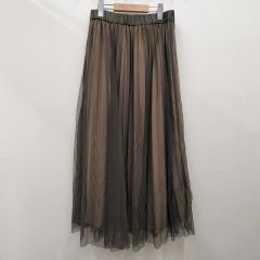 極美品】ミュベール ラメ プリーツスカート グリーン ピンク ブルー 36