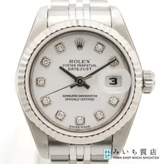稼働 腕時計 ROLEX ロレックス デイトジャスト 69174G F番 SS×WG 自動巻き 10Pダイヤ 箱あり レディース ko233のサムネイル